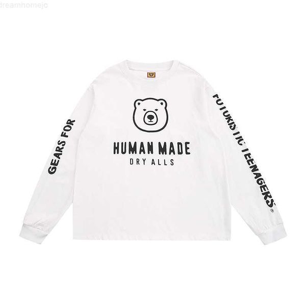 long sleeves human made t shirt men women animal 2022fw human made t-shirt tees 0304, White;black
long sleeves human made t shirt men women animal 2022fw human made t-shirt tees 0304, White;black