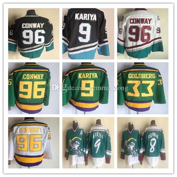 custom men vintage anaheim 96 charlie conway mighty ducks movie hockey running jerseys black green white gold alternate 1993-94 away trikot, Black;red
custom men vintage anaheim 96 charlie conway mighty ducks movie hockey running jerseys black green white gold alternate 1993-94 away trikot, Black;red