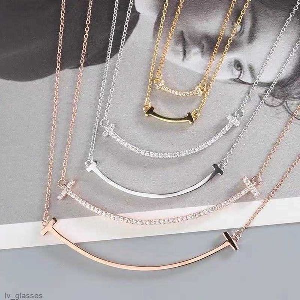 original box fashion brand t pendant smile necklace womens love couple diamond paved jewelry on neck christmas gifts for women, Silver
original box fashion brand t pendant smile necklace womens love couple diamond paved jewelry on neck christmas gifts for women, Silver