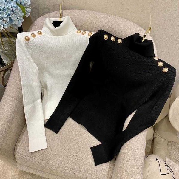 women's knits & tees designer ltalian hautecouture royal blue spring fashion new women turtleneck knitted jumpers female casual, White
women's knits & tees designer ltalian hautecouture royal blue spring fashion new women turtleneck knitted jumpers female casual, White