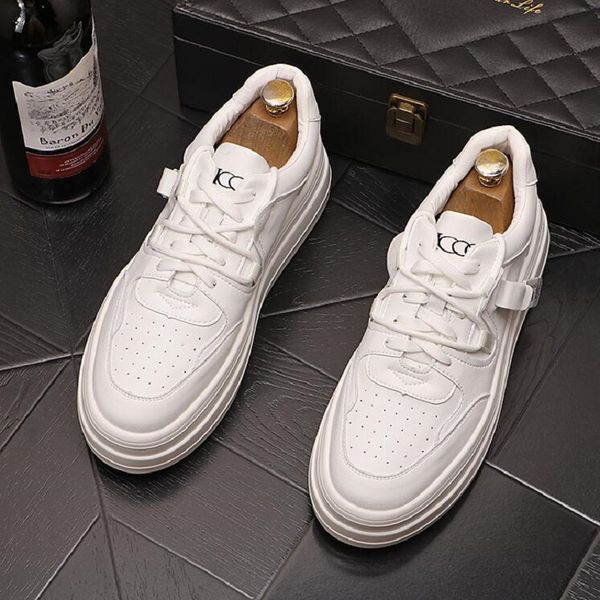 fashion men casual sports shoes height increasing shoes designer luxury sneakers zapatillas hombre d2a33, Black