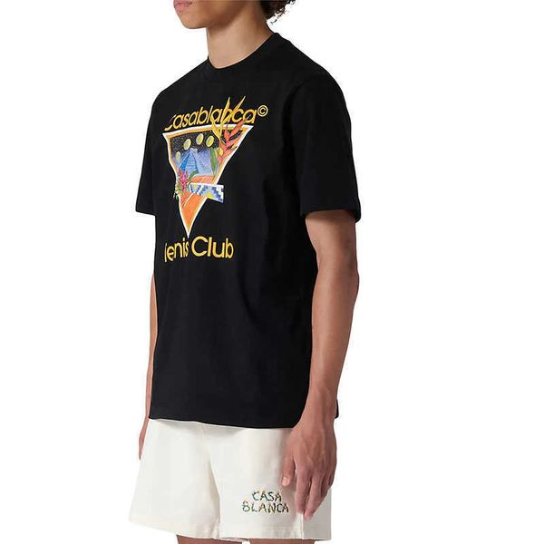 casablanca designer classic fashion cotton t shirt tennis club tennis men and women loose versatile short sleeve tee, White;black
casablanca designer classic fashion cotton t shirt tennis club tennis men and women loose versatile short sleeve tee, White;black