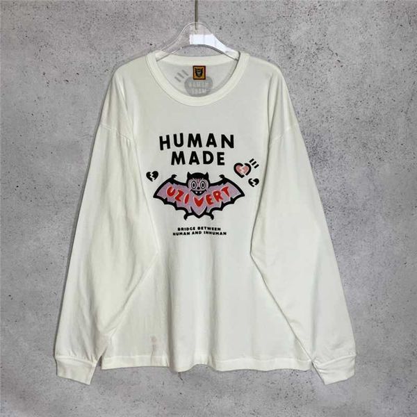 21ss new vintage human made tees men women 1 1 heavy fabric bat pattern pullover oversized long sleeve t-shirt 0304, White;black
21ss new vintage human made tees men women 1 1 heavy fabric bat pattern pullover oversized long sleeve t-shirt 0304, White;black