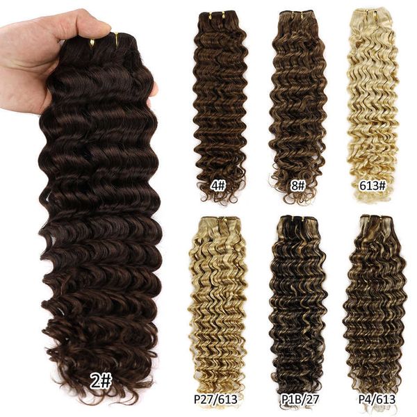 wig caps deep wave human hair weft bundles european 100 remy natural curly human hair extension 100g, Black;brown
wig caps deep wave human hair weft bundles european 100 remy natural curly human hair extension 100g, Black;brown