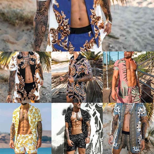 men fashion hawaiian sets printing 2021 summer short sleeve button shirt beach shorts streetwear casual mens suit 2 pieces s-3xl x319d, Gray
men fashion hawaiian sets printing 2021 summer short sleeve button shirt beach shorts streetwear casual mens suit 2 pieces s-3xl x319d, Gray