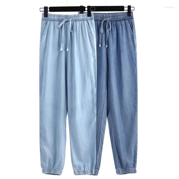 women's jeans casual women's harem denim pants summer loose fashion thin ice silk elastic waist korean streetwear pantalones, Blue
women's jeans casual women's harem denim pants summer loose fashion thin ice silk elastic waist korean streetwear pantalones, Blue