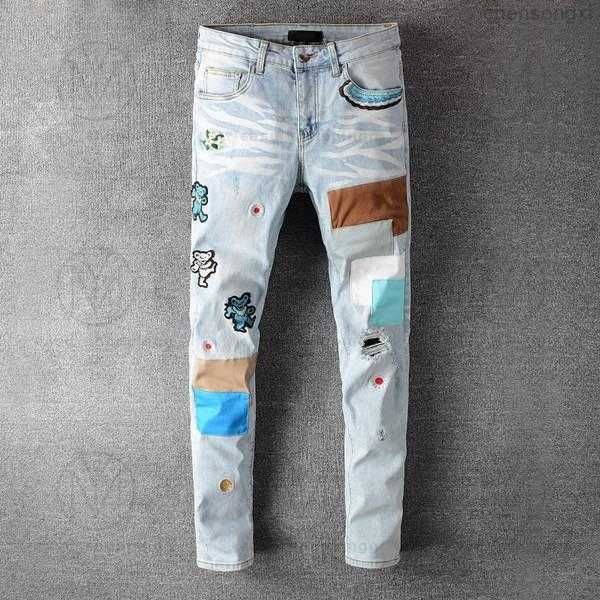 amm jeansmens womens designers distressed ripped biker slim straight denim for men s print army fashion mans skinny pants f3nw, Black;brown
amm jeansmens womens designers distressed ripped biker slim straight denim for men s print army fashion mans skinny pants f3nw, Black;brown