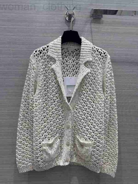 designer jackets 2023 new spring summer lapel neck long sleeves women's sweater high end jacquard cardigan designer coats 6qip, White
designer jackets 2023 new spring summer lapel neck long sleeves women's sweater high end jacquard cardigan designer coats 6qip, White