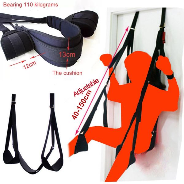 set couples swing soft seat and leg pad indoor love flirt erotic hanging door swing toys furniture fe, Black;white
set couples swing soft seat and leg pad indoor love flirt erotic hanging door swing toys furniture fe, Black;white