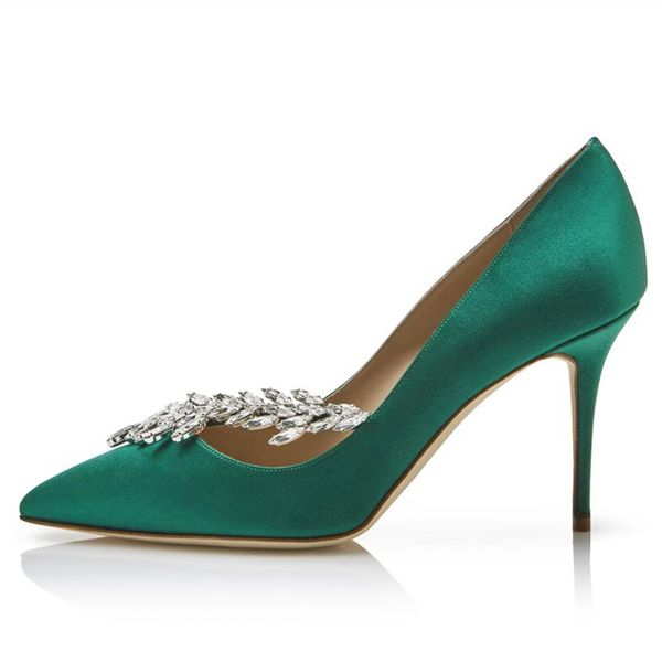 fashion women sandals pumps refined nadira 90 mm green grey satin jewel buckle pump italy elegant lady pointed toe designer wedding party sa, Black
fashion women sandals pumps refined nadira 90 mm green grey satin jewel buckle pump italy elegant lady pointed toe designer wedding party sa, Black