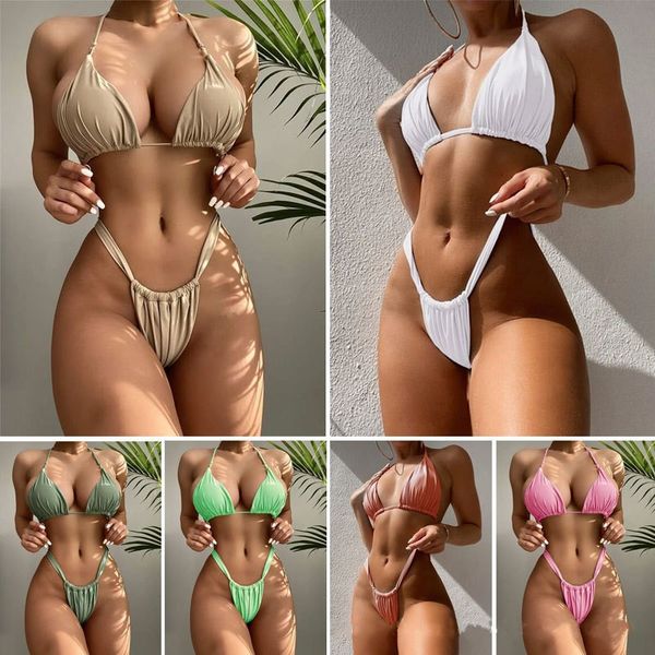 

women thong bikini swimsuit set push up string brazilian bathing suits