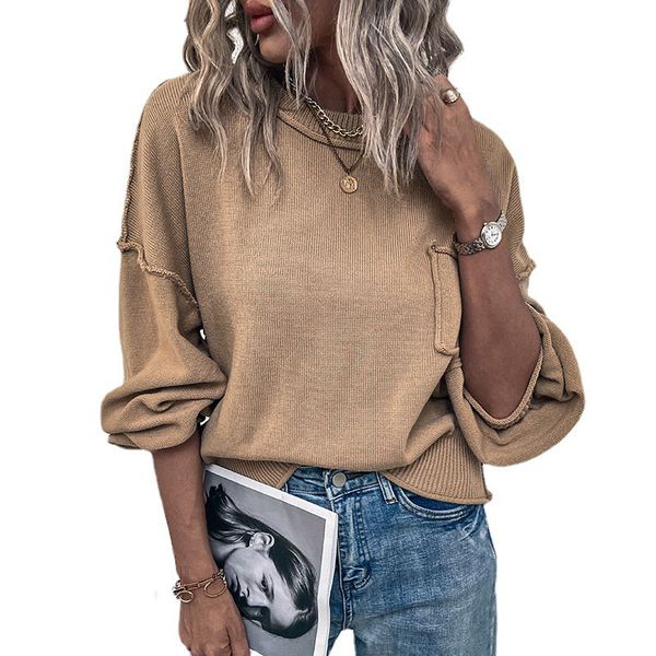 crew neck street fashion patchwork panelled sweater for women pullover blouse loose pure color viscose with lantern batwing long sleeves a, White;black
crew neck street fashion patchwork panelled sweater for women pullover blouse loose pure color viscose with lantern batwing long sleeves a, White;black