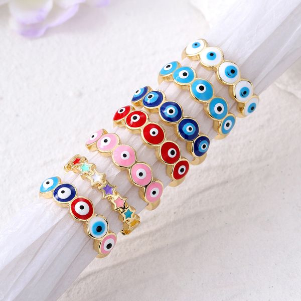 fashion evil eye beads finger ring for women men couple colorful lucky turkish blue eye adjustable party wedding jewelry, Golden;silver
fashion evil eye beads finger ring for women men couple colorful lucky turkish blue eye adjustable party wedding jewelry, Golden;silver