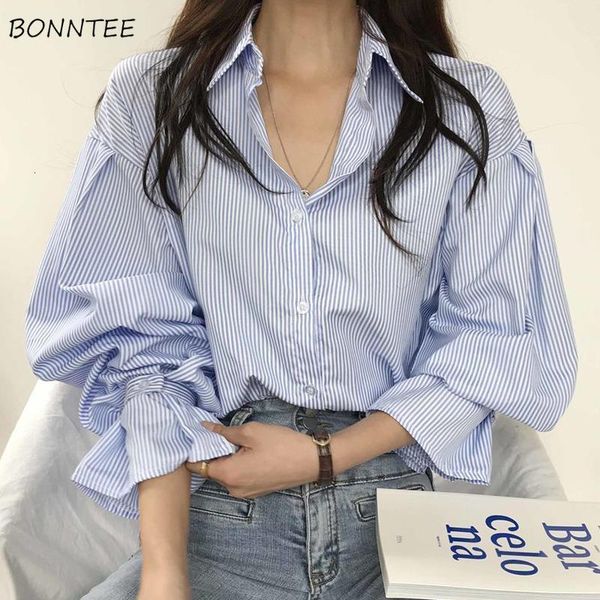womens blouses shirts women striped simple spring tender female temperament retro ulzzang stylish classic office lady basic long sleeve 2303, White
womens blouses shirts women striped simple spring tender female temperament retro ulzzang stylish classic office lady basic long sleeve 2303, White
