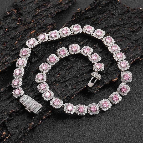 wg146 hip 12mm pink zircon choker micro pave bling cz stone iced out clustered tennis chain necklace, Silver
wg146 hip 12mm pink zircon choker micro pave bling cz stone iced out clustered tennis chain necklace, Silver