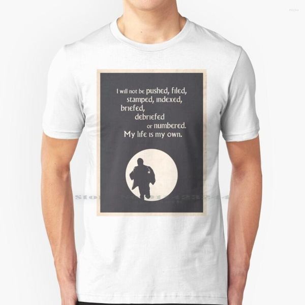 men's t shirts tv quote-the prisoner shirt cotton 6xl the prinsoner cult movie, White;black
men's t shirts tv quote-the prisoner shirt cotton 6xl the prinsoner cult movie, White;black