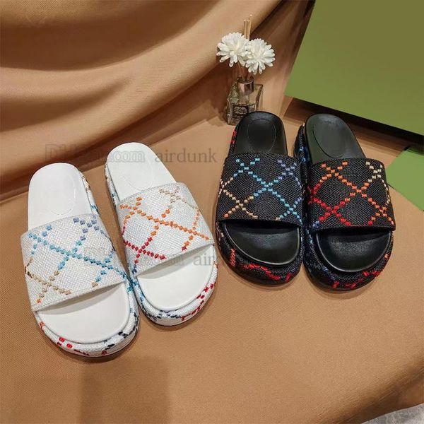 2022 designer slippers fashion thick bottom sandals rubber letter embroidery slides lady platform wedges sandal beach heel embroidered s odk, Black
2022 designer slippers fashion thick bottom sandals rubber letter embroidery slides lady platform wedges sandal beach heel embroidered s odk, Black