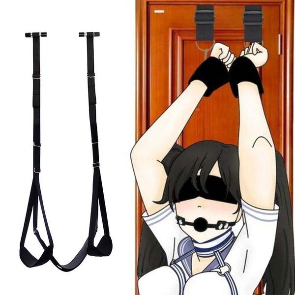 set hanging swing sling entry door handcuffs suspension love leg open game product cosplay toys for women cou, Black;white
set hanging swing sling entry door handcuffs suspension love leg open game product cosplay toys for women cou, Black;white