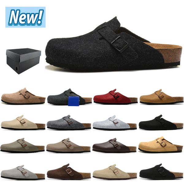 boston clog mens womens designer slippers leather clogs cork flat fashion leather slide outdoor beach birkenstock sandals with box, Black
boston clog mens womens designer slippers leather clogs cork flat fashion leather slide outdoor beach birkenstock sandals with box, Black