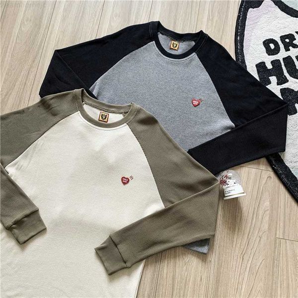 patchwork human made t shirt men women t-shirt 1 1 raglan long sleeves embroidered heart tee 0304, White;black
patchwork human made t shirt men women t-shirt 1 1 raglan long sleeves embroidered heart tee 0304, White;black