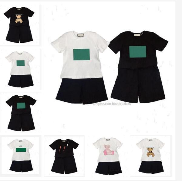 children clothing set designer summer baby boys girls short sleeve t-shirt shorts sets fashion tracksuit kids clothes 2pcs suit, White
children clothing set designer summer baby boys girls short sleeve t-shirt shorts sets fashion tracksuit kids clothes 2pcs suit, White