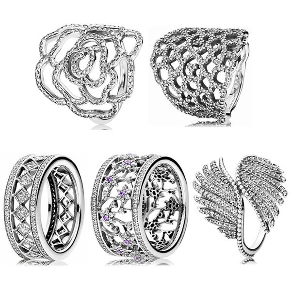 925 silver women fit pandora ring original heart crown fashion rings openwork wild rose flower majestic feathers fascination forget, Slivery;golden
925 silver women fit pandora ring original heart crown fashion rings openwork wild rose flower majestic feathers fascination forget, Slivery;golden