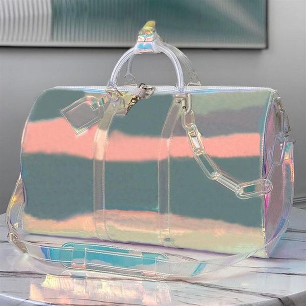 classic 50cm laser flash pvc duffel bags handbags transparent brilliant colour luggage crossbody shoulder bag designer men women t244g
classic 50cm laser flash pvc duffel bags handbags transparent brilliant colour luggage crossbody shoulder bag designer men women t244g