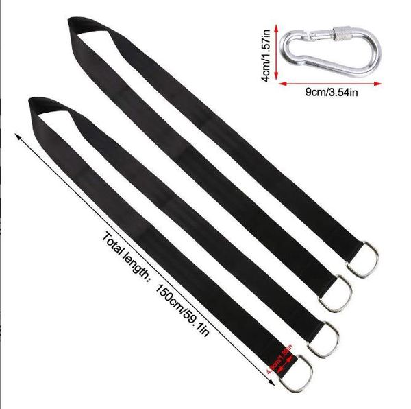 set one pair tree swing hanging kit hammock straps camping 350 kg load capacity rope carabiner outdoor hiking hammock hangi, Black;white
set one pair tree swing hanging kit hammock straps camping 350 kg load capacity rope carabiner outdoor hiking hammock hangi, Black;white