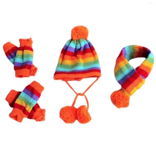 Dog Apparel 6pcs Soft Cute Rainbow Color Leg Warmer Costume Set Knitted Party Striped Pet Clothes Hat Scarf Socks For Small Winter Warm, Picture shown
Dog Apparel 6pcs Soft Cute Rainbow Color Leg Warmer Costume Set Knitted Party Striped Pet Clothes Hat Scarf Socks For Small Winter Warm, Picture shown