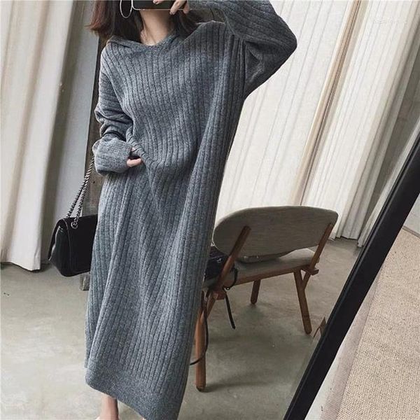 casual dresses women knitted dress autumn winter mid-length pullover hooded sweater loose and thick outerwear0czj, Black;gray
casual dresses women knitted dress autumn winter mid-length pullover hooded sweater loose and thick outerwear0czj, Black;gray