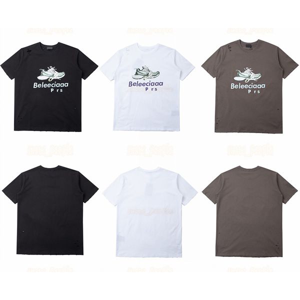 men womens round neck ripped t shirt couples shoes print t shirts short sleeve summer tees size xs, White;black
men womens round neck ripped t shirt couples shoes print t shirts short sleeve summer tees size xs, White;black