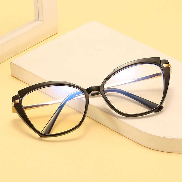 sunglasses blue light proof glasses female cat's eye frame spring metal leg flat lens, White;black
sunglasses blue light proof glasses female cat's eye frame spring metal leg flat lens, White;black