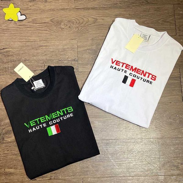 spring summer vetements men woman loose casual t shirt 1 1 embroidered haute couture flag tee classic vtm short sleeve 0304, White;black
spring summer vetements men woman loose casual t shirt 1 1 embroidered haute couture flag tee classic vtm short sleeve 0304, White;black