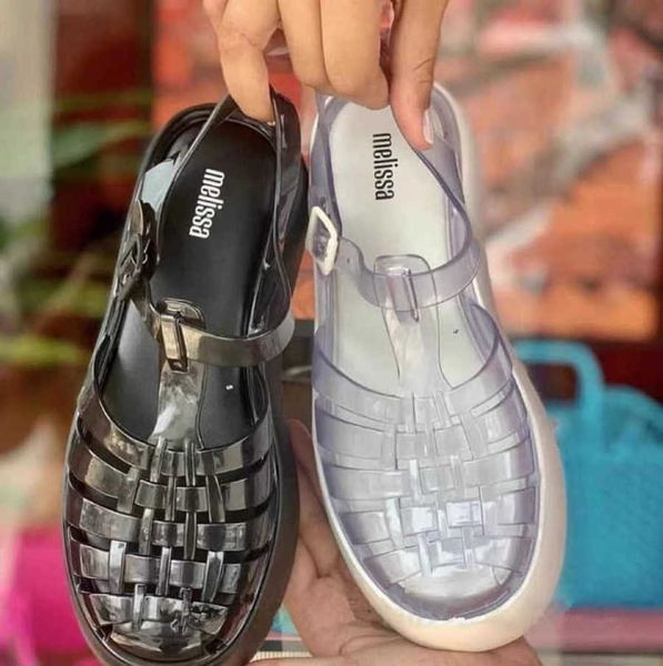 2023 melissa luxury designer womens thick heels sandals pvc rubber jelly transparent clear platform shoes retro crystal fashion show roman s, Black
2023 melissa luxury designer womens thick heels sandals pvc rubber jelly transparent clear platform shoes retro crystal fashion show roman s, Black