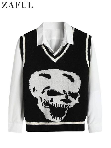 men's vests sweater vest for halloween skull cricket sleeveless sweaters vneck fall winter streetwear matching 230303, Black;white
men's vests sweater vest for halloween skull cricket sleeveless sweaters vneck fall winter streetwear matching 230303, Black;white