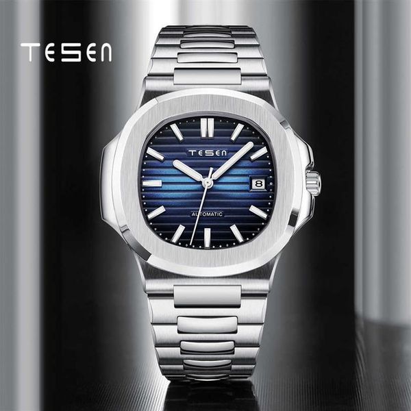 tesen design brand luxury men automatic mechanical sports watches male military steel luminous hand aaa nautilus wristwatch 21221z, Slivery;brown
tesen design brand luxury men automatic mechanical sports watches male military steel luminous hand aaa nautilus wristwatch 21221z, Slivery;brown