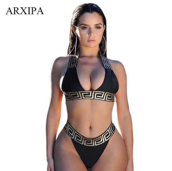 arxipa bikini sets for women bandage swimsuit crop swimwear thong bathing suit high cut beachwear solid print new bather, White;black
arxipa bikini sets for women bandage swimsuit crop swimwear thong bathing suit high cut beachwear solid print new bather, White;black