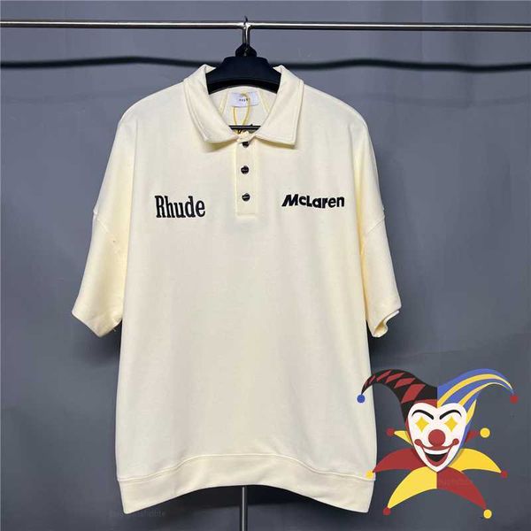 apricot embroidery rhude t shirt men women 1 1 high-quality lapel heavy fabric breathable t-shirts rhude tee, White;black
apricot embroidery rhude t shirt men women 1 1 high-quality lapel heavy fabric breathable t-shirts rhude tee, White;black