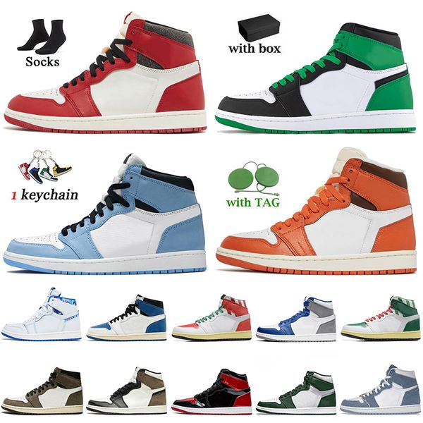 with box retro jumpman 1 basketball shoes lost found denim 1s lucky green starfish travis scott patent bred dark mocha high seafoam unc wome
with box retro jumpman 1 basketball shoes lost found denim 1s lucky green starfish travis scott patent bred dark mocha high seafoam unc wome