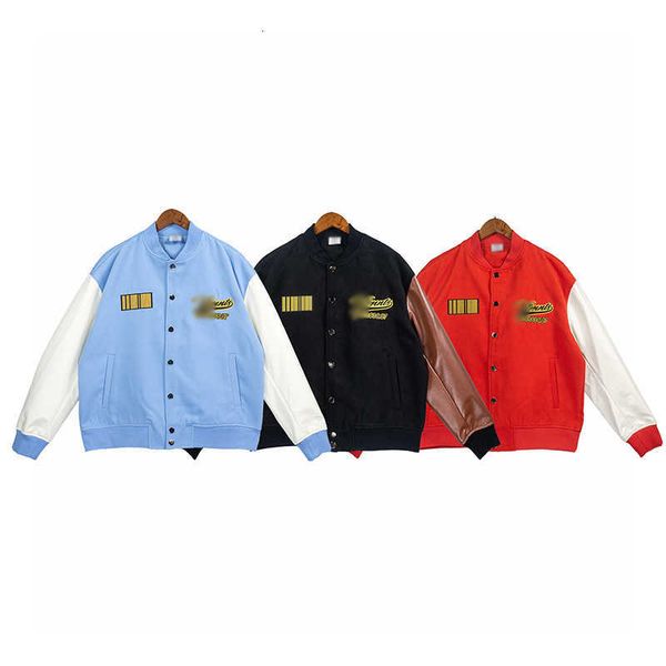 men's vetements and women's fashion niche design letter embroidery stitching contrast color baseball et, Black;brown
men's vetements and women's fashion niche design letter embroidery stitching contrast color baseball et, Black;brown