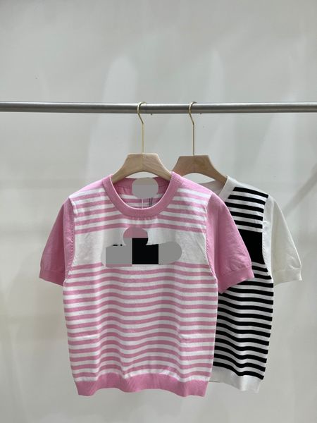 203 2023 runway spring summer women sweater pink white brand same style sweater short sleeve crew neck clothes fengjie, White;black
203 2023 runway spring summer women sweater pink white brand same style sweater short sleeve crew neck clothes fengjie, White;black