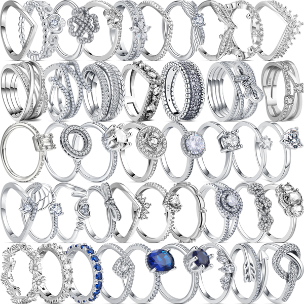 925 silver women fit pandora ring original heart crown fashion rings infinite flowers princess tiara crown sparkling love, Slivery;golden
925 silver women fit pandora ring original heart crown fashion rings infinite flowers princess tiara crown sparkling love, Slivery;golden