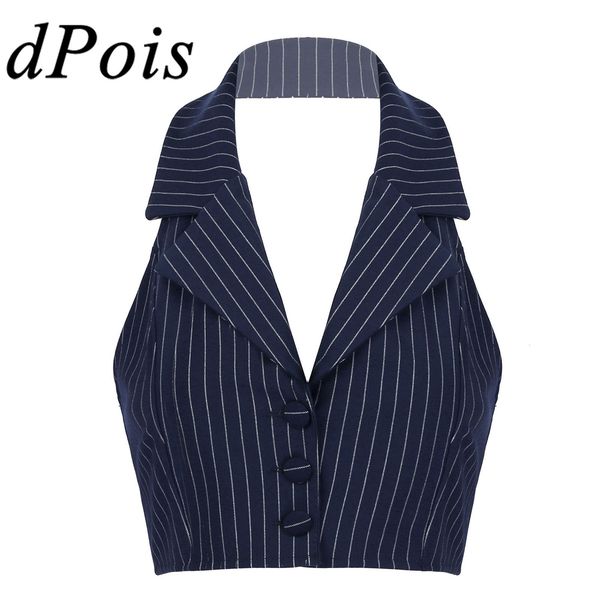 women s jacket s stripe vests elegant ol waistcoat suit vest halter neck v neck office ladies crop business formal work wear mujer 230303, Black;brown
women s jacket s stripe vests elegant ol waistcoat suit vest halter neck v neck office ladies crop business formal work wear mujer 230303, Black;brown