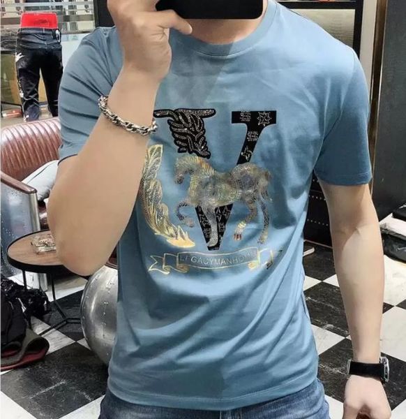 2023 summer men's t-shirt new trend ice silk cotton short sleeve wild shuai drill embroidery half sleeve t-shirt, White;black
2023 summer men's t-shirt new trend ice silk cotton short sleeve wild shuai drill embroidery half sleeve t-shirt, White;black