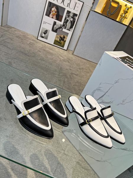 ladies slippers loafers designer leather mullers comfortable platform single shoes, Black
ladies slippers loafers designer leather mullers comfortable platform single shoes, Black