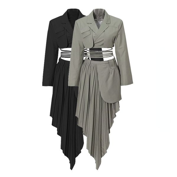 two piece dress women casual sets autumn long sleeve cardigan blazer set two piece outfits skirt solid lady suits irregular skirt 230303, White
two piece dress women casual sets autumn long sleeve cardigan blazer set two piece outfits skirt solid lady suits irregular skirt 230303, White
