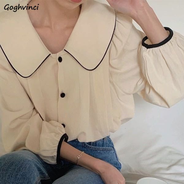 womens blouses shirts m4xl women autumn puff sleeve peter pan collar sweet elegant korean style fashion casual simple chemise femme chic 230, White
womens blouses shirts m4xl women autumn puff sleeve peter pan collar sweet elegant korean style fashion casual simple chemise femme chic 230, White