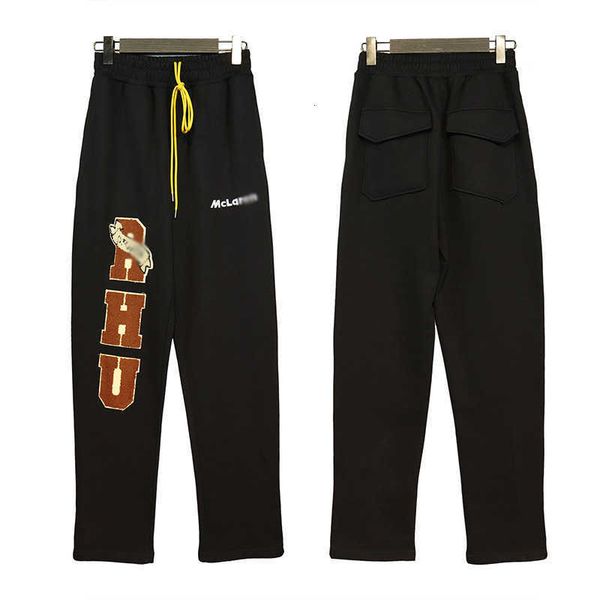 22 rhude autumn and winter style men's women's trend loose zhang zai patch cloth decoration black casual straight pants
22 rhude autumn and winter style men's women's trend loose zhang zai patch cloth decoration black casual straight pants