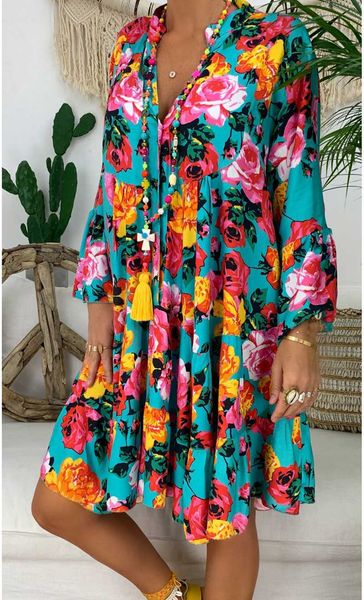 casual dresses plus size dress women fashion buttons v neck long sleeve summer loose floral print short mini beachncya, Black;gray
casual dresses plus size dress women fashion buttons v neck long sleeve summer loose floral print short mini beachncya, Black;gray