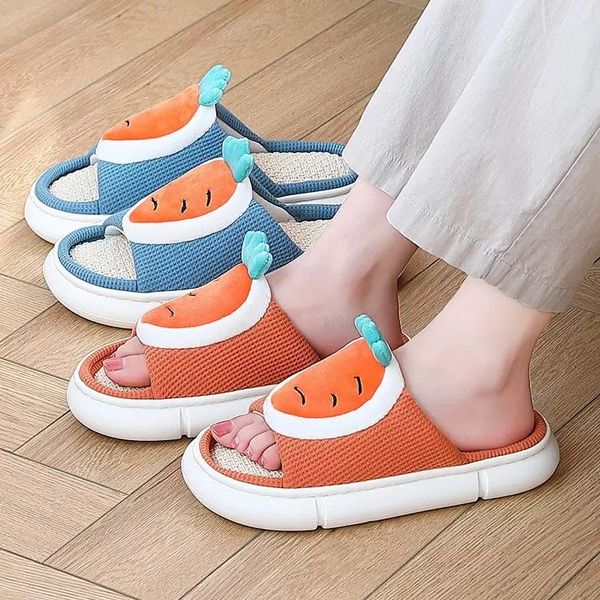 slippers bedroom cute cartoon carrot women spring summer breathable ladies flax slides floor couples shoes, Black
slippers bedroom cute cartoon carrot women spring summer breathable ladies flax slides floor couples shoes, Black